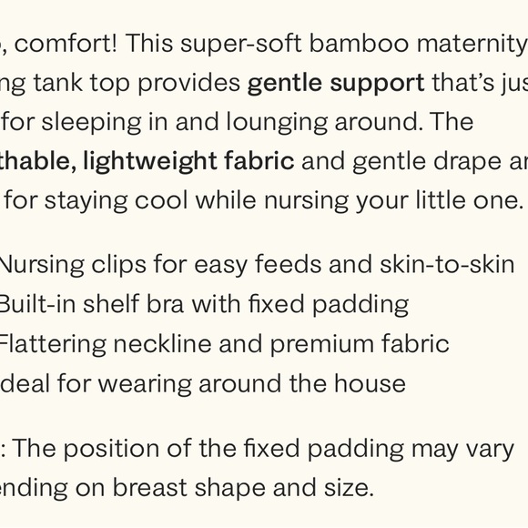 Kindred Bravely Bamboo Lounge Around Nursing Tank - Picture 3 of 4